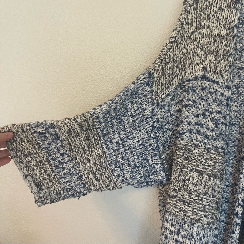 Vince chunky knit open front cardigan Size M/L blue and gray - Picture 5 of 13